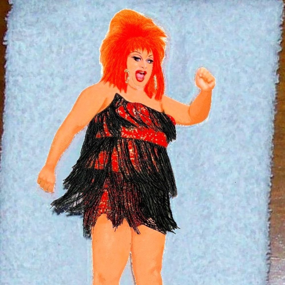 Drag Queen Divine kitchen hand towel